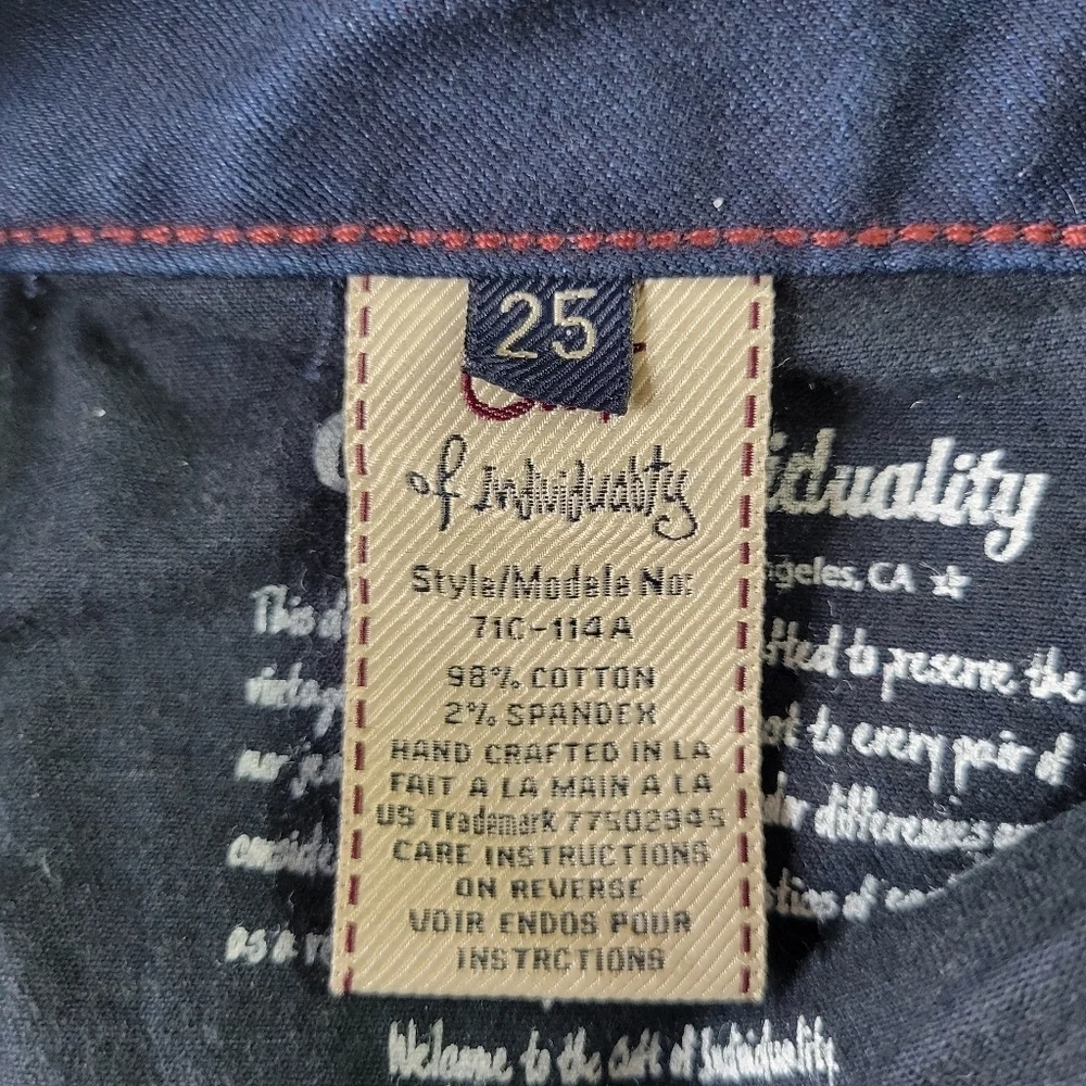 Cult of Individuality Anklet Jegging Jeans Women Size 25 28X32 Skinny Dark New